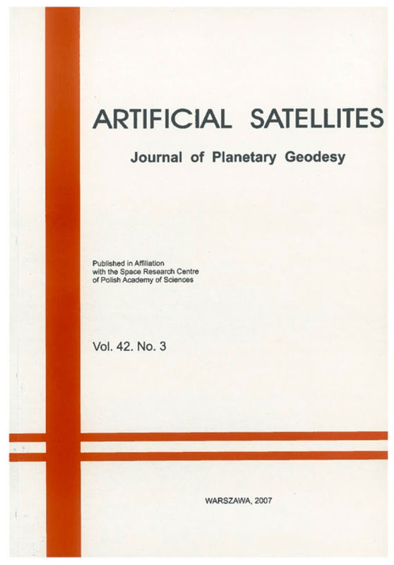 ARTIFICIAL SATELLITES, Journal of Planetary Geodesy